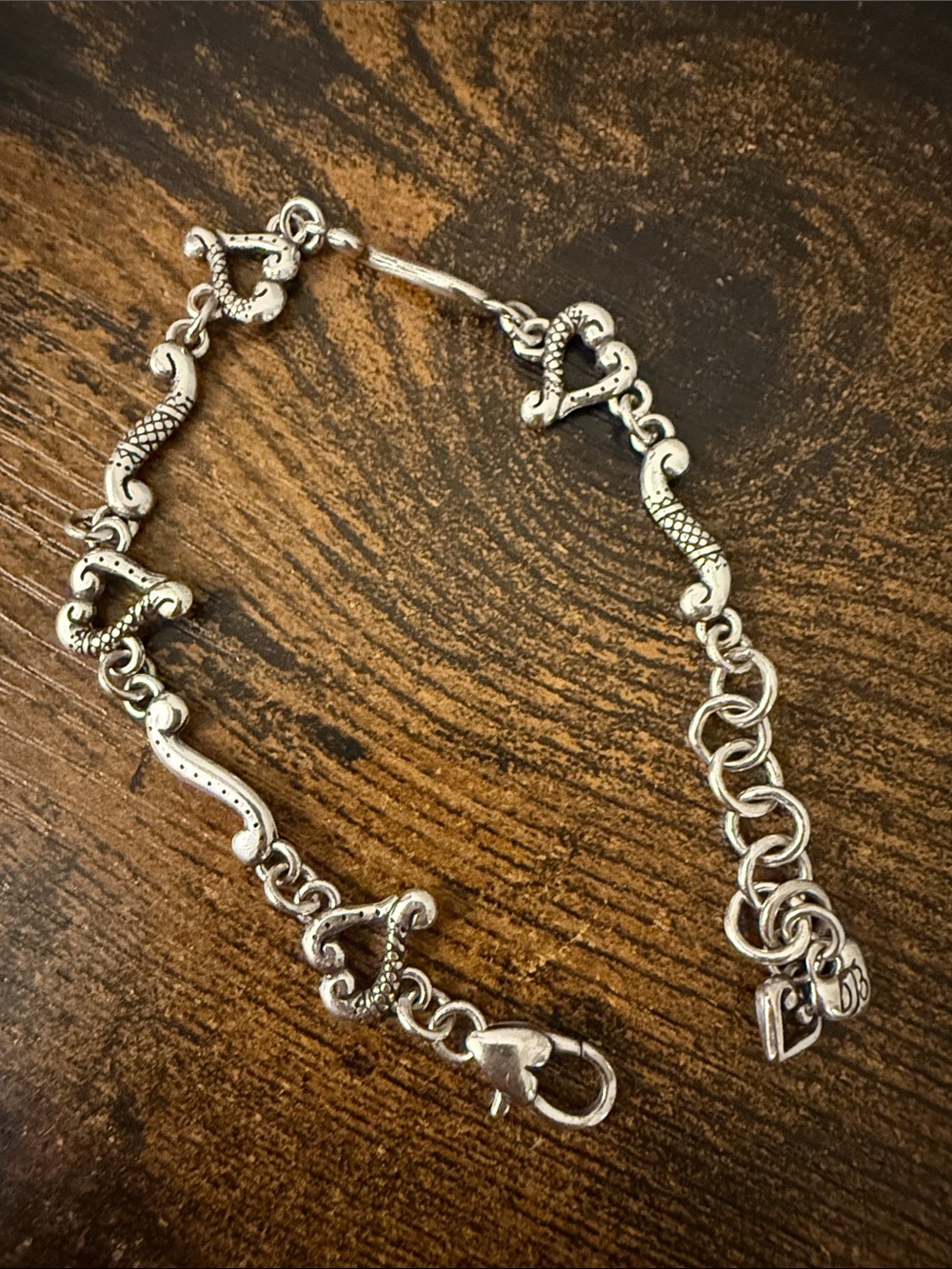 Brighton Silver Heart Link Bracelet - Silver Tone